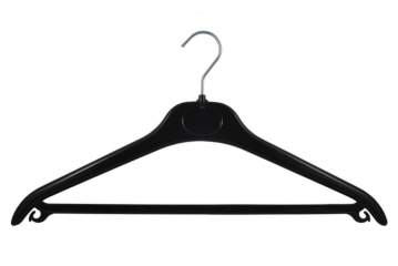 Shaped hanger with bar
